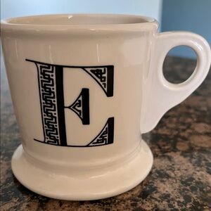 Anthropologie “E” Monogram Mugs Initial Letter
Coffee Cup Shaving Style
